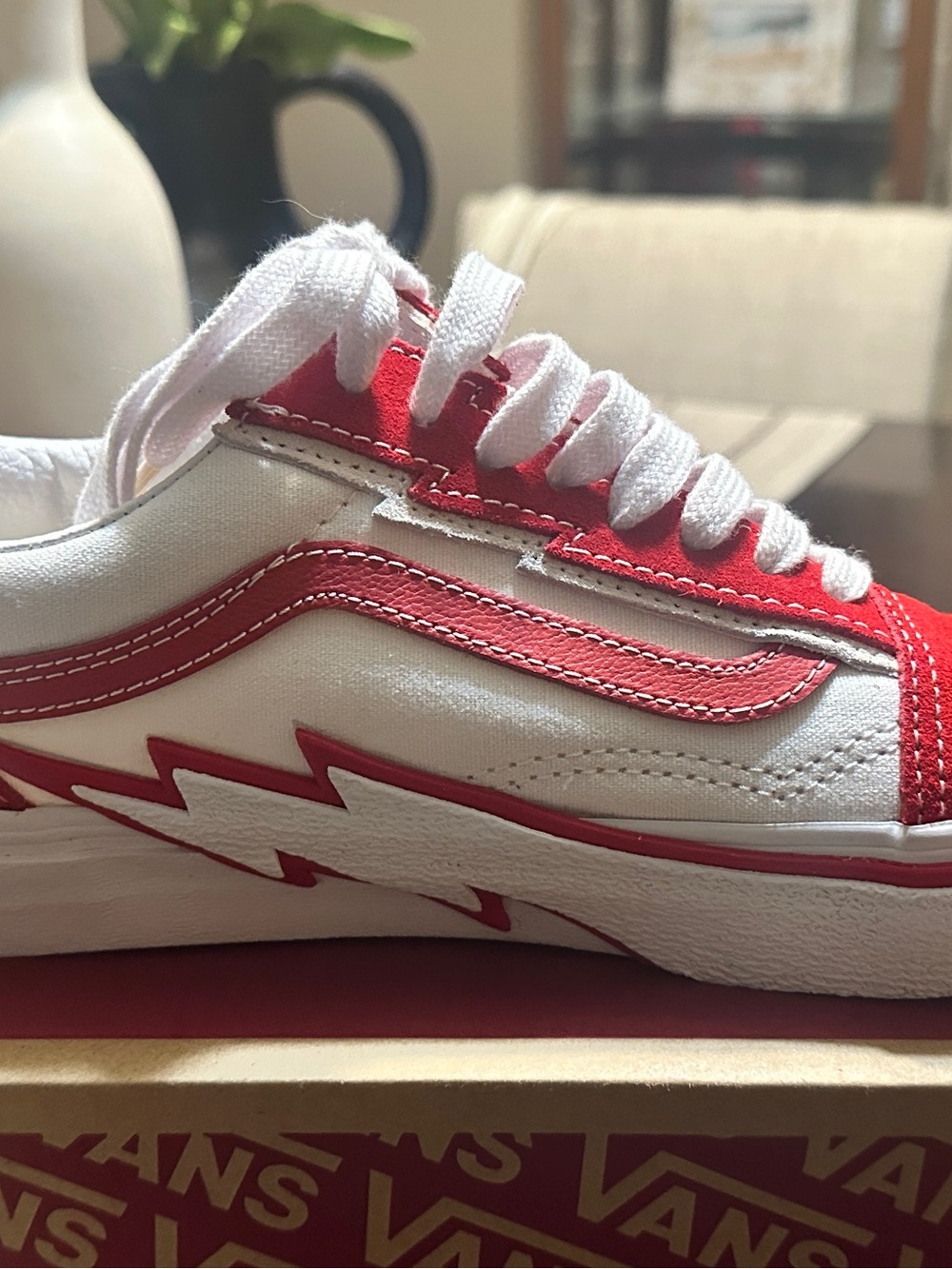 NWT Vans Old Skool Bolt
Red True White Low Top Sneakers Men's/ Women's Size 8_
